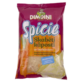 DIMDIŅI Kāposti skābeti ar burkāniem "SPICIE" 850g (paciņa)