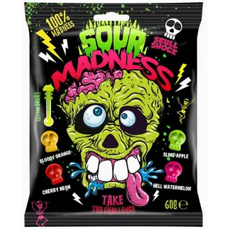 KARAMELES SOUR MADNESS SKĀBAS AR DAŽĀDĀM AUGĻU GARŠĀM 60G
