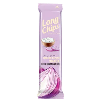 Kartupeļu plāksnes LONGCHIPS ar krējumu un sīpoliem, 75g