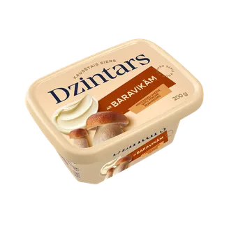 Kausētais siers Dzintars ar baravikām 200g