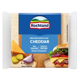 Kausētais siers HOCHLAND Cheddar šķēlēs 130g