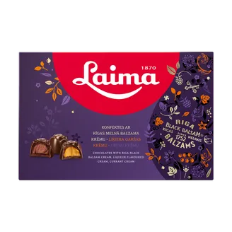 KONFEKŠU KĀRBA LAIMA AR RĪGAS MELNO BALZAMU IZLASE 420G