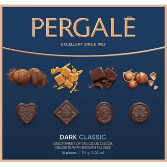 KONFEKŠU KĀRBA PERGALE CLASSIC TUMŠĀS ŠOKOLĀDES IZLASE 114G