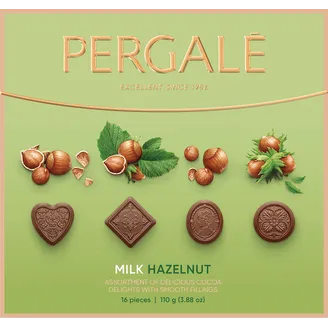 KONFEKŠU KĀRBA PERGALE MILK HAZELNUT IZLASE 110G