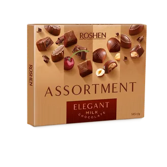 KONFEKŠU KĀRBA ROSHEN PIENA ŠOK. ASORTI AR PILDĪJUMU 145G