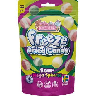 KONFEKTES RIMBIES SOUR MEGA SPHERES 50G