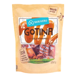 KONFEKTES SKRĪVERU GOTIŅA AR SĀĻO KARAMELI 250G