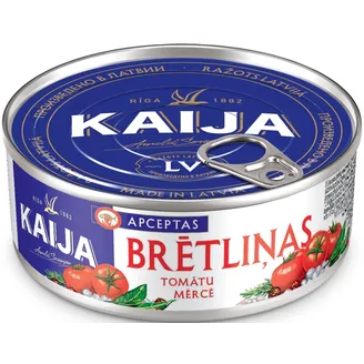 KONSERVI BRĒTLIŅAS KAIJA APCEPTAS TOMĀTU MĒRCĒ 240G