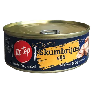 KONSERVI SKUMBRIJA TIP TOP EĻĻĀ 240G EO