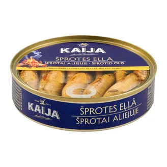 KONSERVI ŠPROTES KAIJA EĻĻĀ AR CAURSPĪDĪGU VĀKU 160G EO