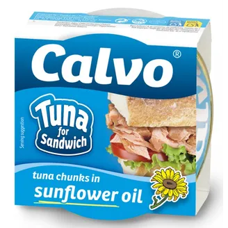 KONSERVI TUNČA GABALIŅI CALVO MAZIE EĻĻĀ 142G