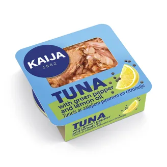 KONSERVI TUNCIS KAIJA EĻĻĀ AR ZAĻ.PIPAR. UN CITR. 160G TL