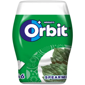 KOŠĻĀJAMĀ GUMIJA ORBIT BOTTLE SPEARMINT 46GAB