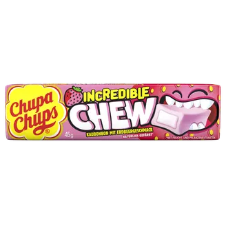 KOŠĻĀJAMĀ KONFEKTE CHUPA CHUPS INCREDIBLE CHEW ZEMENE 45G