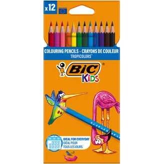 KRĀSAINIE ZĪMUĻI TROPICOLOR BIC 12 KRĀSAS BIC