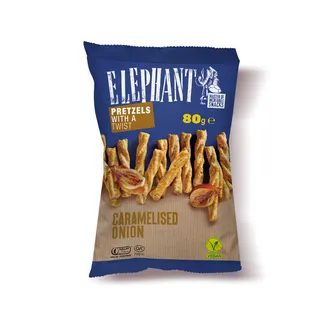 KREKERI ELEPHANT TWISTED KARAMALIZĒTS SĪPOLS 80G