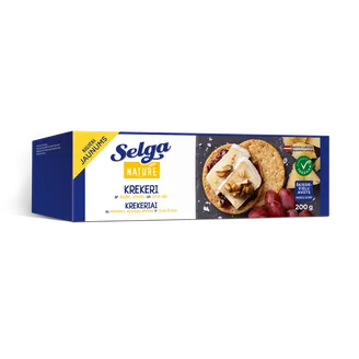 KREKERI SELGA NATURE AR KLIJĀM OLĪVEĻĻU UN JŪRAS SĀLI 200G