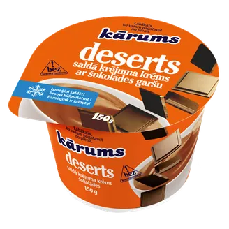 KRĒMS KĀRUMS SALDĀ KRĒJUMA AR ŠOKOLADES GARŠU 150G