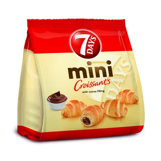 KRUASĀNS 7DAYS AR KAKAO PILDĪJUMU MINI 185G