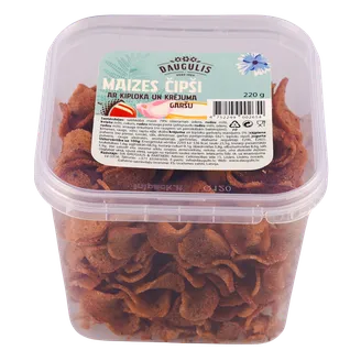 Maizes čipsi DAUGULIS ar ķiploka un krējuma garšu, 220g