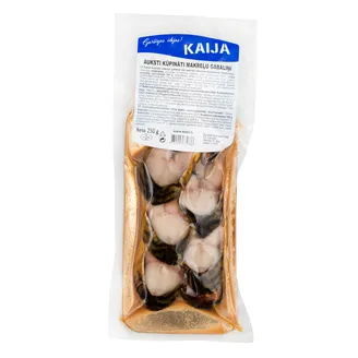 MAKRELE KAIJA AUKSTI KŪPINĀTA B/G SAGRIEZTA VAK.250G