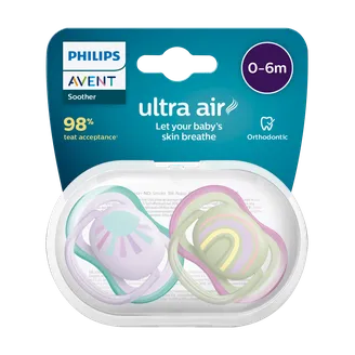 MĀNEKLĪTIS PHILIPS AVENT ULTRA AIR 0-6M 2GAB MEITENĒM