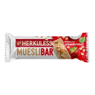 Musli batoniņš HERKULESS ar zemenēm un jogurtu, 25g