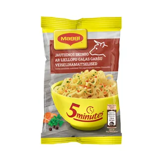 NŪDELES MAGGI AR LIELLOPU GAĻAS GARŠU 59.2G
