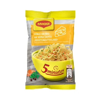 NŪDELES MAGGI ĀTRI PAGATAVOJAMĀS AR SIERA GARŠU 59.2G