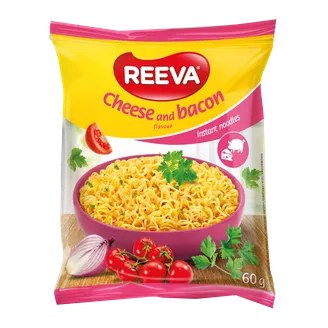 Kiirnuudlid juustu- ja peekonimaitselised, REEVA, 60 g