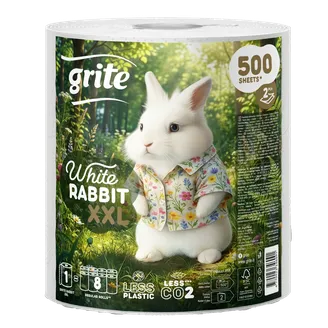 PAPĪRA DVIEĻI GRITE WHITE RABBIT 2KĀRTAS 1RULLIS 500LAPAS