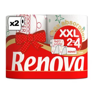 PAPĪRA DVIEĻI RENOVA MAXI ABS XXL 2KĀRTAS 2RUĻĻI