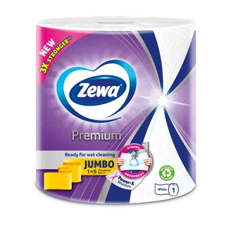 PAPĪRA DVIELIS ZEWA PREMIUM JUMBO 3KĀRTAS 1RULLIS 230LAPAS
