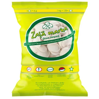PELMEŅI ZAĻĀ MARKA AR CŪKGAĻU UN LIELLOPU GAĻU 1KG