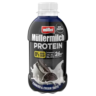 Piena dzēriens Mullermilch Protein Zero ar cepumu garšu, ar saldinātājiem 400g