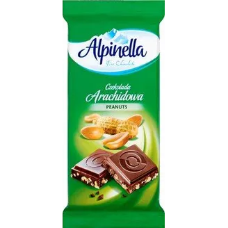 PIENA ŠOKOLĀDE ALPINELLA AR ZEMESRIEKSTIEM 90G