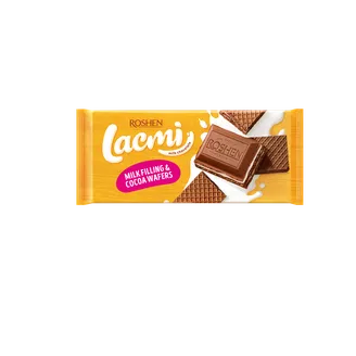 PIENA ŠOKOLĀDE LACMI AR PIENA PILD.UN VAFELĒM 90G