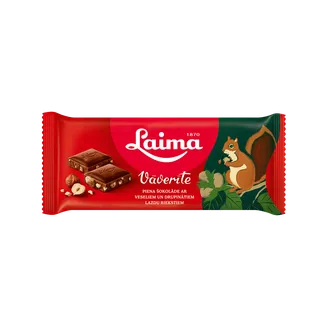 PIENA ŠOKOLĀDE LAIMA VĀVERĪTE 90G