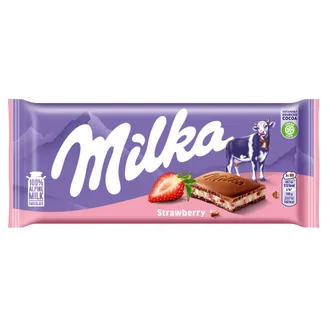PIENA ŠOKOLĀDE MILKA STRAWBERRY 100G