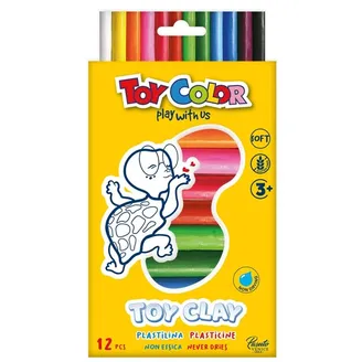 PLASTILĪNS 12 KRĀSAS TOY COLOR