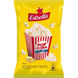 POPKORNS ESTRELLA AR SVIESTA GARŠU 90G