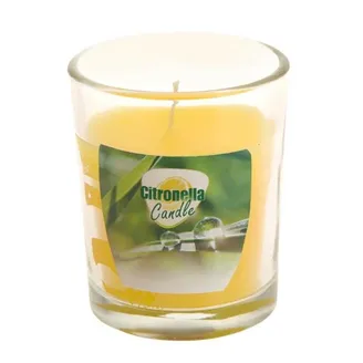 PRET ODU SVECE CITRONELLA 10H STIKLA TRAUKĀ 5X5X6CM SS26