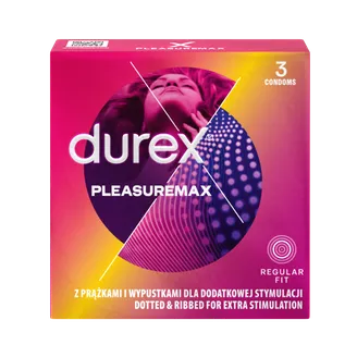 PREZERVATĪVI DUREX PLEASUREMAX RIBBED DOTTED N3