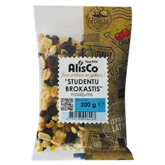 RIEKSTU AUGĻU MAISĪJUMS ALIS CO STUDENTU BROKASTIS 200G