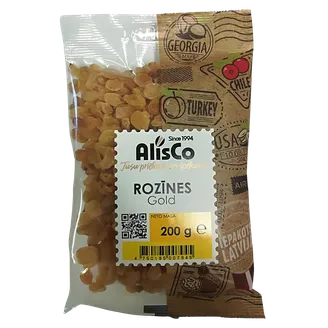 ROZĪNES ALIS CO GOLD 200G