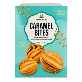 SALDĀ UZKODA TASTE STORY CARAMEL BITES 260G