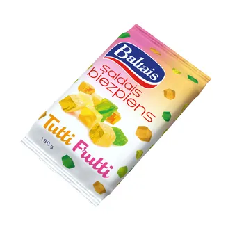 SALDAIS BIEZPIENS BALTAIS TUTTI FRUTTI 180G