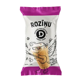 SALDĒJUMS DRUVA AR ROZĪNĒM GLĀZĪTĒ 70G