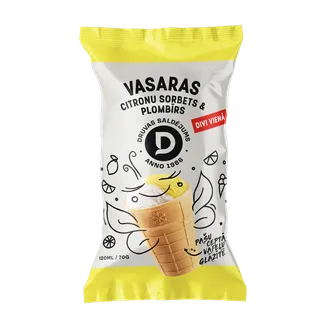 SALDĒJUMS DRUVA CITRONU SORBETS UN PLOMBĪRS VAF.GLĀZĪTĒ 70G