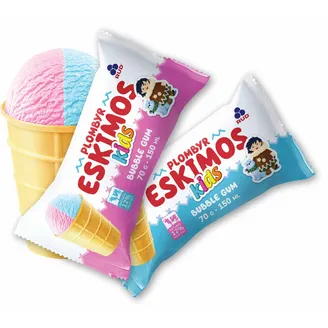 SALDĒJUMS ESKIMOS PLOM.AR BUBBLE GUM GARŠU GLĀZ. 70G